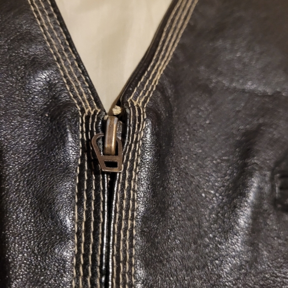 Leather Biker Vest by Beyond Leather - Picture 9 of 14